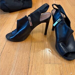 Vince Camuto Black Peep-Toe Heels